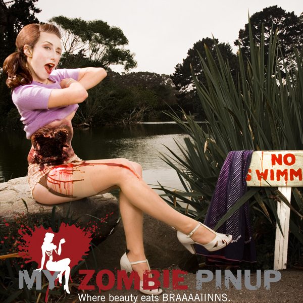 Zombie pin up calender september 2009